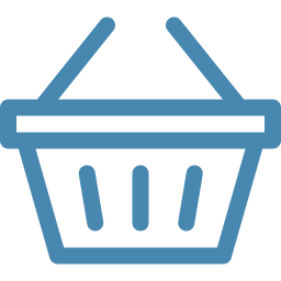 A blue shopping basket