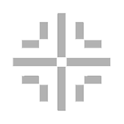 A white and grey simple icon