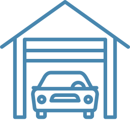 A car in a garage icon