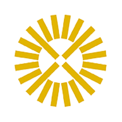 A white and yellow simple icon